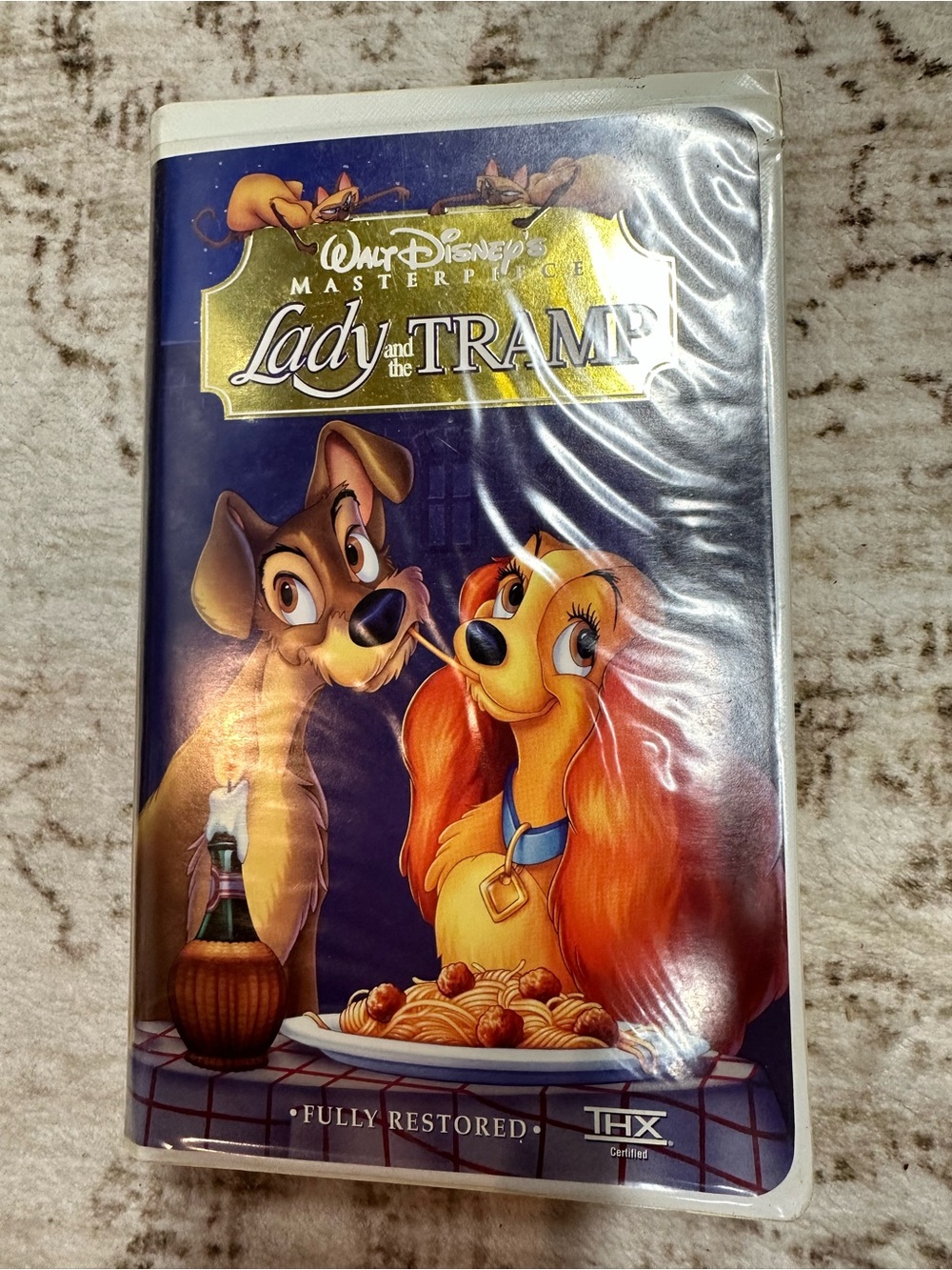 Disney Lady and the Tramp VHS with clamshell